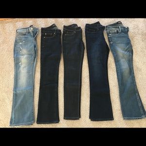 5 pairs of jeans